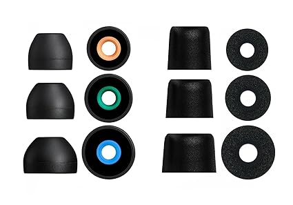 NICKSTON 12 Pcs (Bhb Bmf Sb) S/M/L Hybrid and Memory FoamSet Earbuds Eartips Adapters for Sony in Ear Earphone Headsets