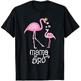 Mama Bird with Pink Flamingo | For Mum & Pregnant Women T-Shirt