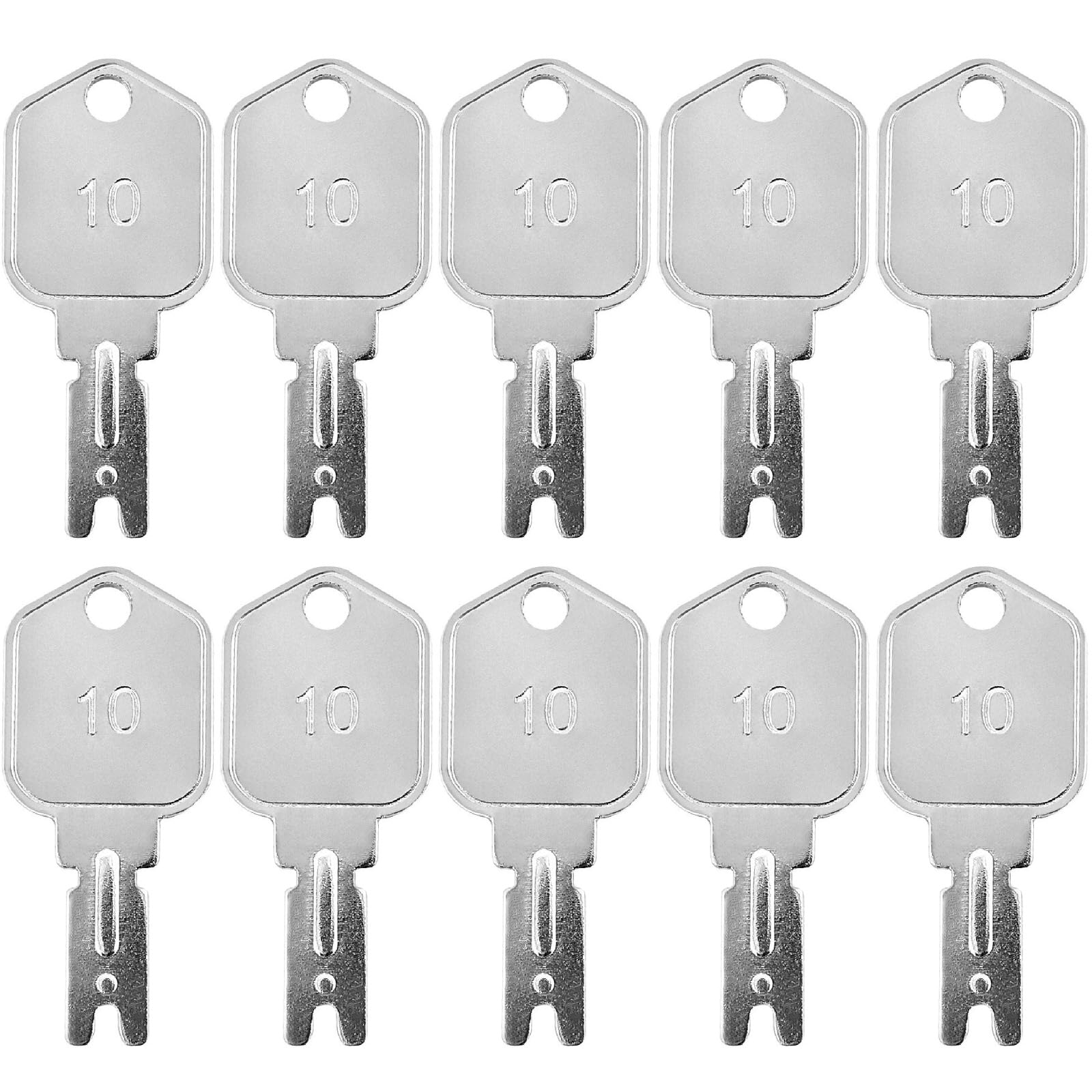 Photo 1 of 10-Pack Heavy Equipment Ignition Keys: Universal 166 Key Compatible with Clark, Yale, Hyster, Komatsu, Crown Compatible withklifts & More?