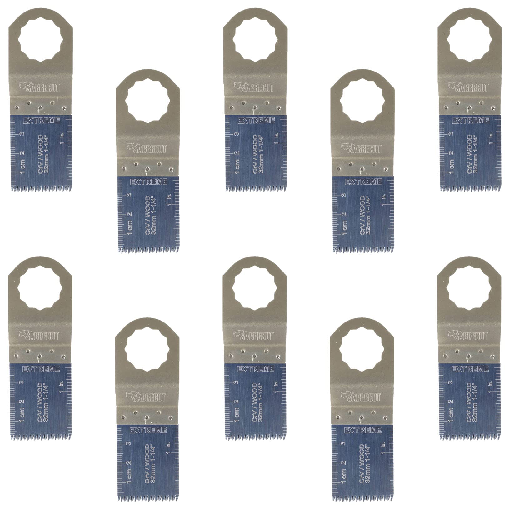 10 x SabreCut SC35J_10 35mm Japan Coarse Cut Blades Compatible with Fein SuperCut and Festool Vecturo (Non-StarLock) Oscillating Multitool Multi Tool Accessories