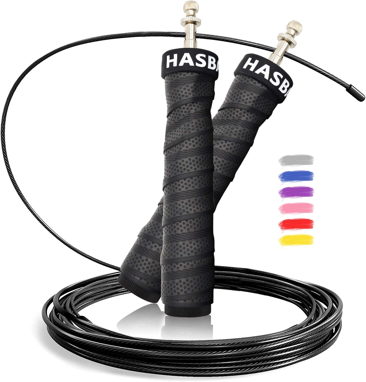 Gossifan Weighted Workout Adjustable Speed Skippnig Jump Rope with Ball