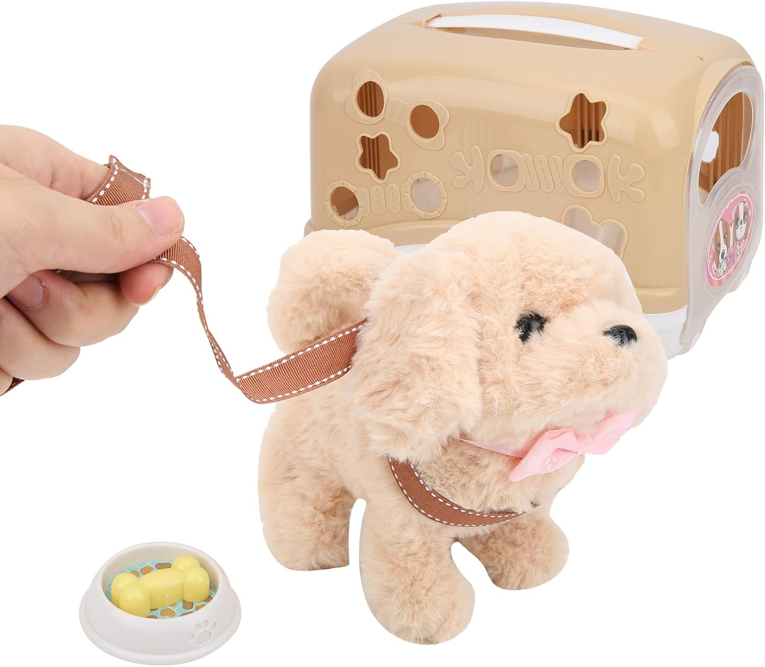 Electric Dog Toy, Small Size Durable Short Plush Dog Toy, for Gift