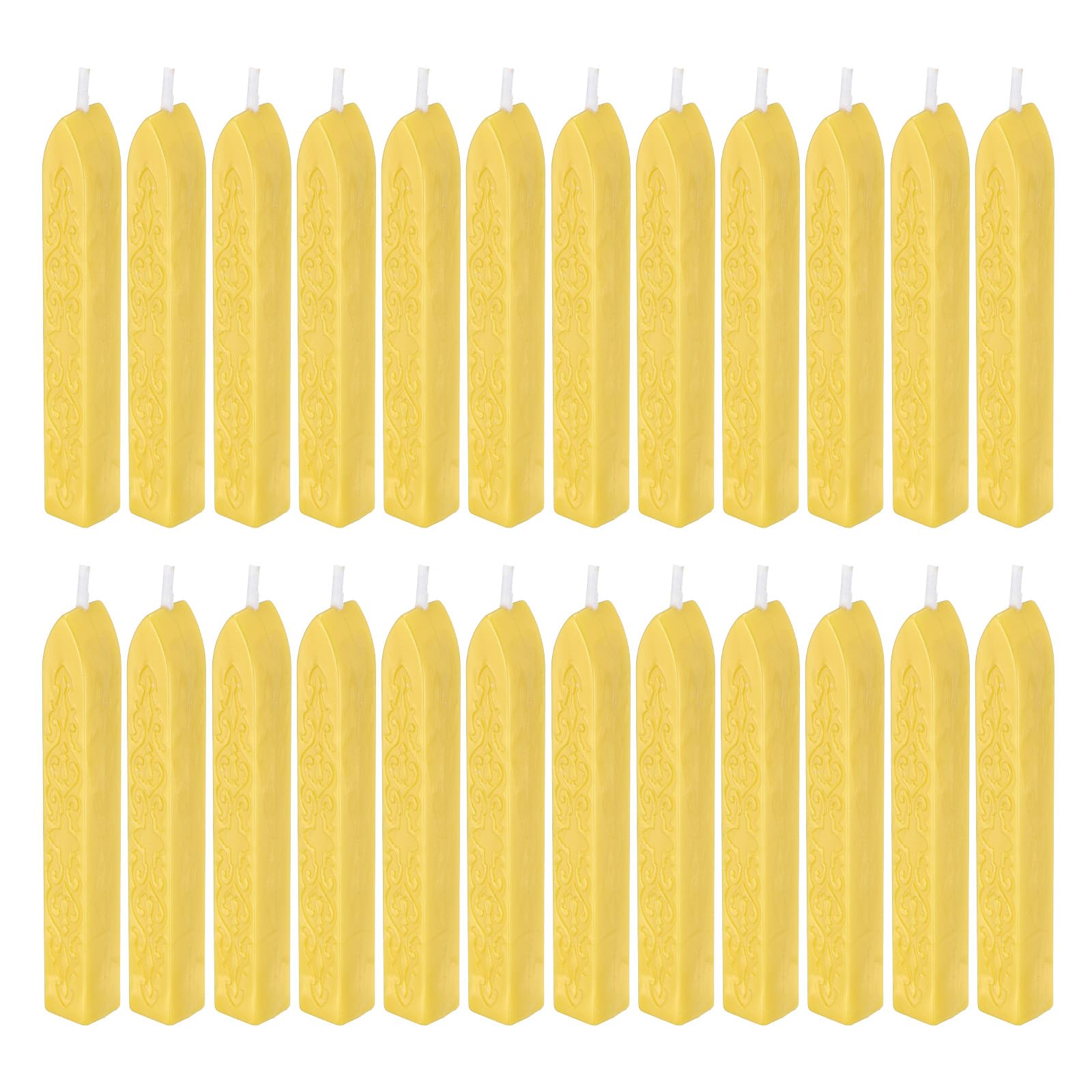 PATIKIL Wax Seal Sticks, 22 Pack Sealing Wax Sticks Sealer for Stamp Seals Letter Wedding Invitation Envelope Craft, Yellow