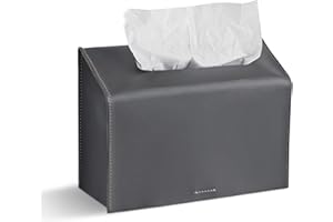 Haecsfl Leather Cover for Disposable Paper Hand Towel Box, Compatible with Kleenex Paper Hand Towel(1-Dark Grey)