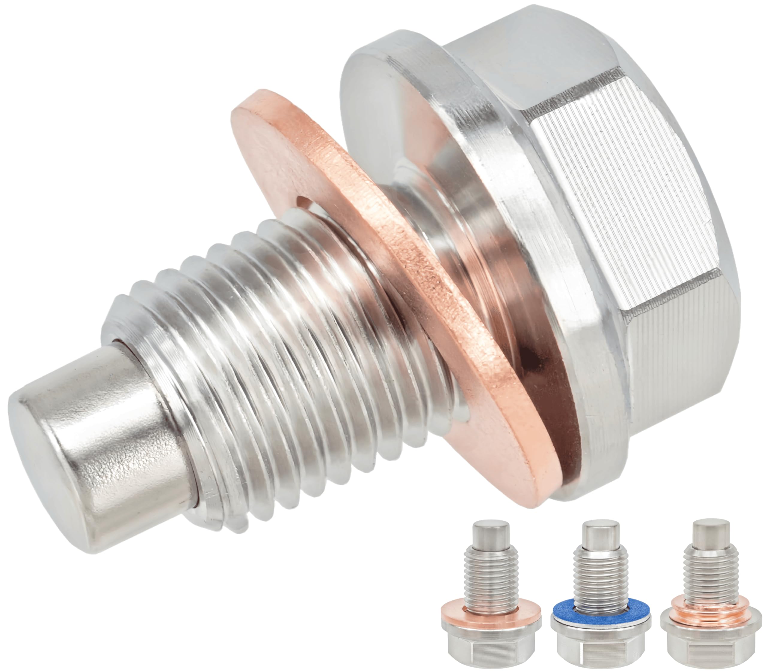 Photo 1 of 1PC M12x1.25 Stainless Steel Magnetic Engine Oil Drain Plug Fit Toyota Corolla 4Runner Camry Highlander Prius RAV4 Sienna Tacoma Venza Yaris Lexus Nissan Infiniti John Deere 90341-12012 11128-01M00