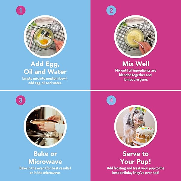 PUPPY CAKE PEANUT BUTTER DOG BIRTHDAY CAKE MIX WITH ICING – WHEAT-FREE, EASY TO BAKE/MICROWAVE – NATURAL INGREDIENTS – MADE IN THE USA