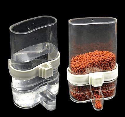 No Spill Bird Food Seed Feeding Automatic Feeder Water Dispenser