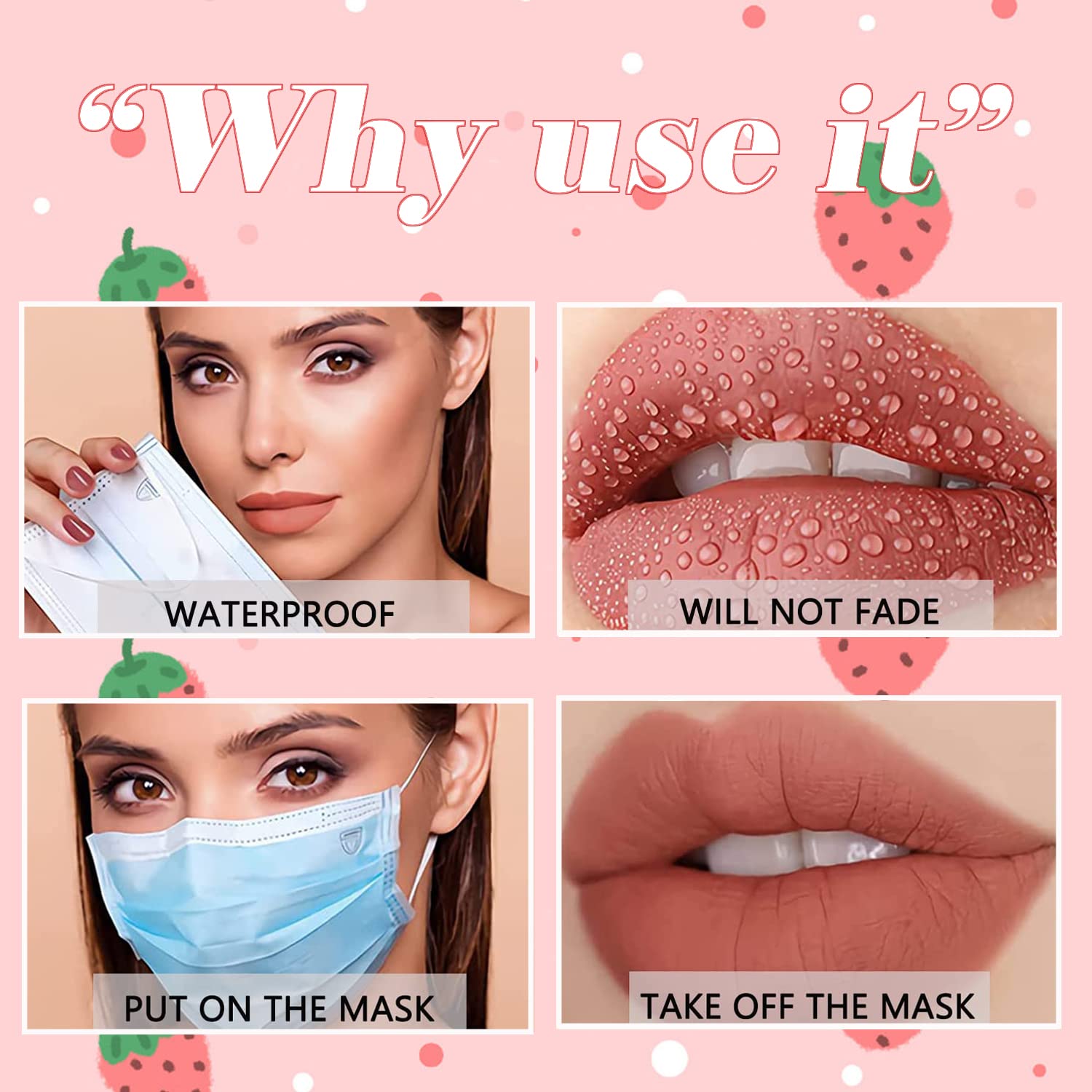 3 Piece Matte Lipstick Set,Nude Liquid Lipstick Velvet Air Moisture Smooth Crayon Lip Stain,Matte Liquid 24 Hour Superstay Long Lasting Waterproof Lip Gloss for Women Makeup(Set C)