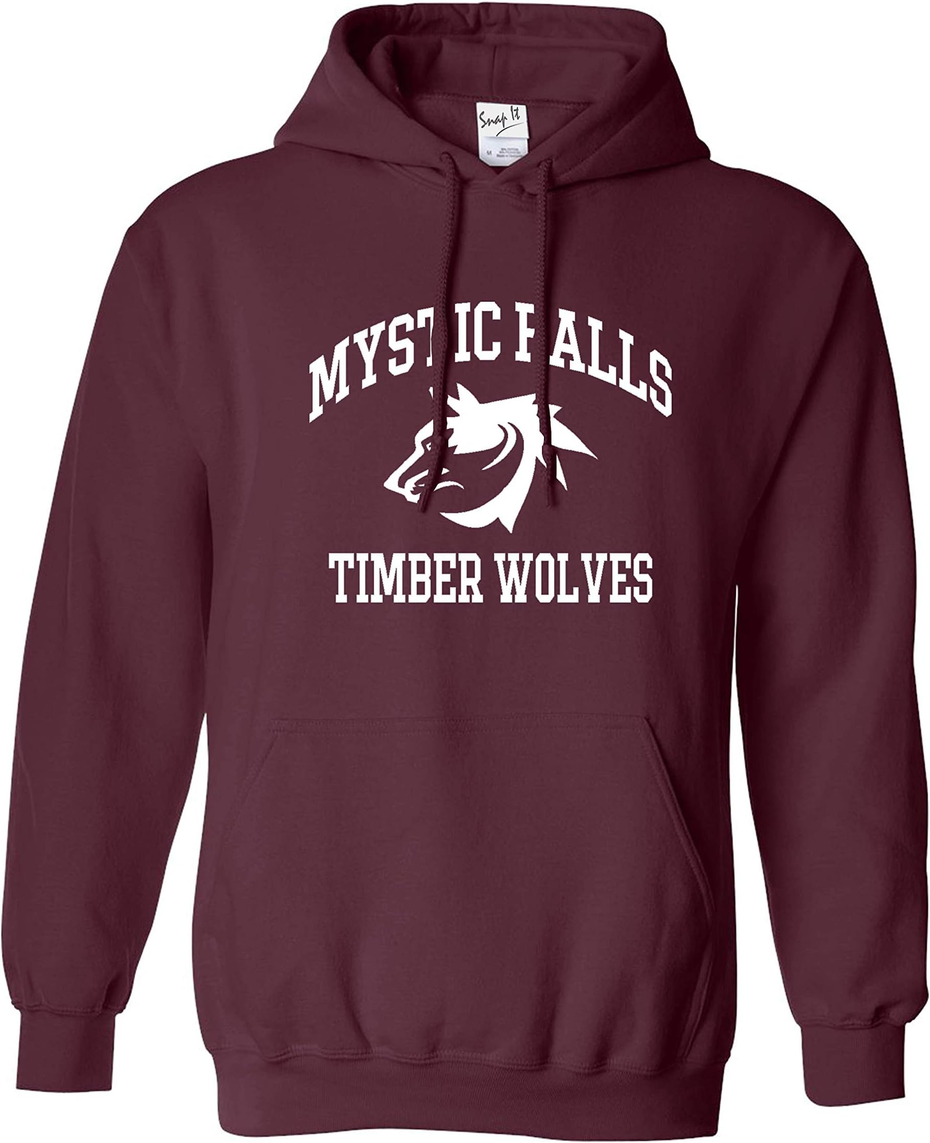 Snapit Funny The Vampire Diaries Inspired Hoodies - Mystic Falls Salvatore 17 - 330Gsm Thick Hoodie with Hooded White Waffle