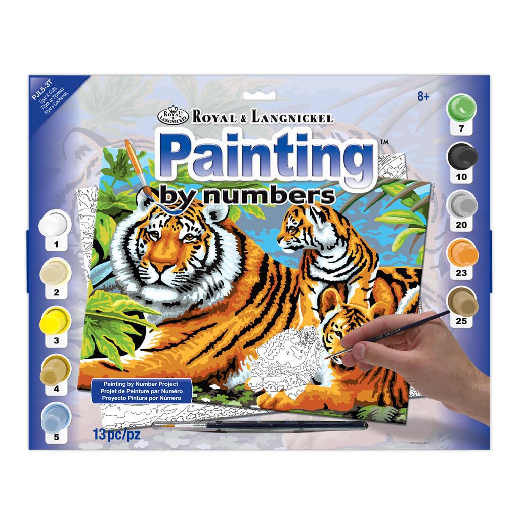 Royal & Langnickel PJL5 Tiger and Cubs Painting by Numbers Kit