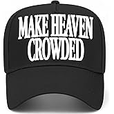 Make Heaven Crowded V2 Vintage Trucker Hat | Premium Adjustable Christian Snapback Baseball Hat for Men & Women