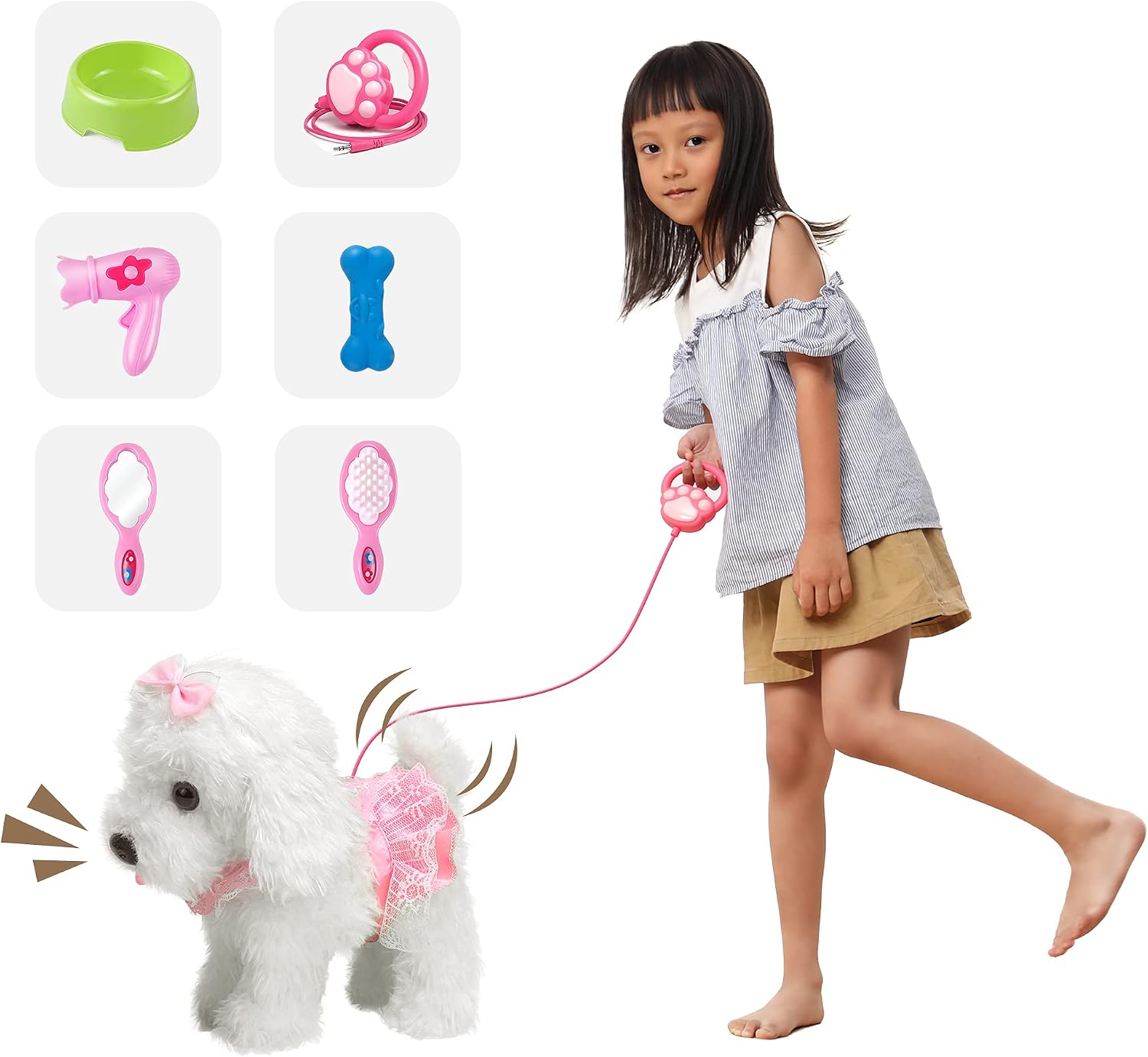 OR OR TU Walking Barking Toy Dog with Remote Control Leash - Image 4