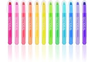 GOTIDEAL Bible Highlighters, 12 Pack Assorted Colors Gel Highlighters Pens Set, Wax Bible Markers for Study Journaling School Book Supplies
