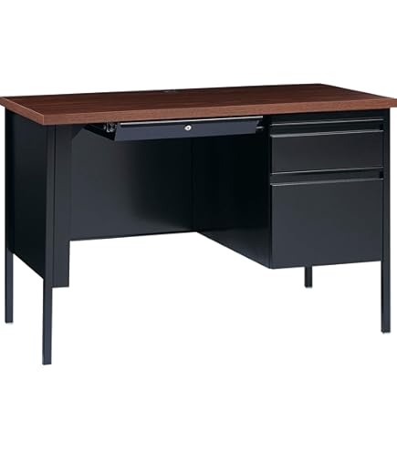 Lorell Essentials Mahogany Desk Bridge - 41.6x23.6x29.5 Inch Office Connector With Laminate Finish