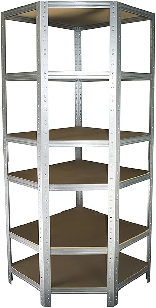 shelfplaza HOME Eckregal 200x70x40 cm verzinkt mit 6 Bden   fr 40er Tiefen   Kellerregal Lagerregal Metallregal Garagenregal Regalsystem Fachbodenregal Werkstattregal Haushaltsregal