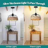 Giggi Large Metal & Rope Light Shade Black Jute Wicker Pendant Shade view 2
