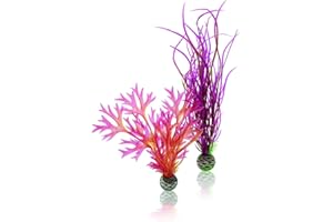 biOrb Medium Red & Pink Plant Set, Colorful and Durable Aquarium Decorations