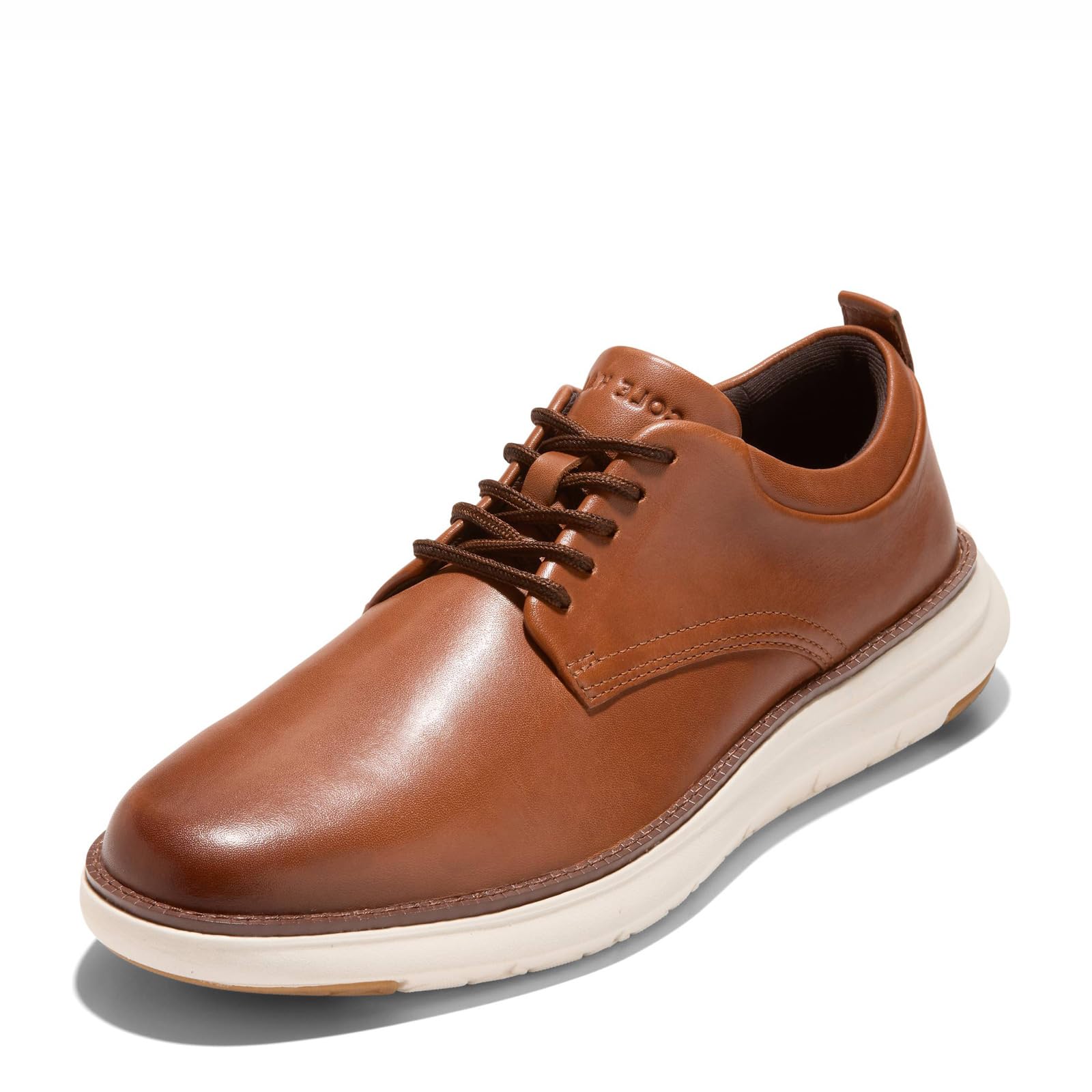 Cole Haan Men’s Grand Remix Oxfords, British Tan/Ivory, 8-W US