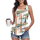 syoss Women's Tank Tops Dressy Casual Sleeveless Blouses Summer Loose Fit Outfits Trendy Shirt