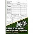Farm Equipment Maintenance Log Book: Agriculture Machinery Repair & Service Record with Daily Inspection Checklist | Farming Equipment Maintenance Logbook