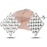 Sterling Silver Square Stud Earrings for Women Sparkling Cubic Zirconia Hypoallergenic Lightweight CZ Geometric Large Post Earrings Minimalist Fashion Jewelry Gifts