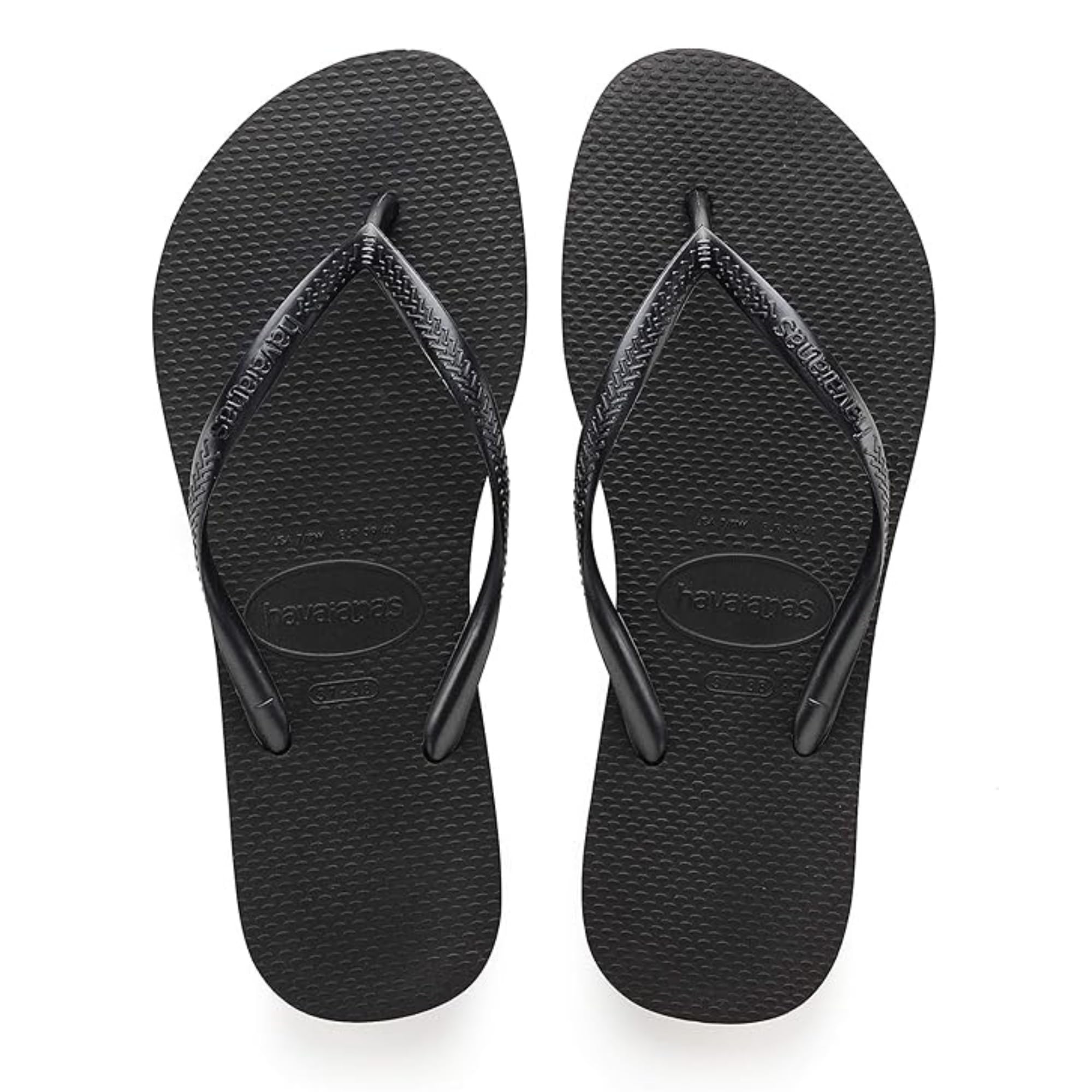 Havaianas - Slim, Stylish, Durable and Versatile Flip-Flops, with Textured Sole for Grip and Support, Women Black