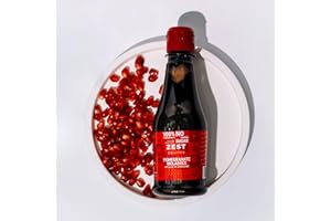 Pomegranate Molasses by Zest Delites, 100% Natural Concentrated Mediterranean Pomegranate Juice for Salads, Meats, Drinks and
