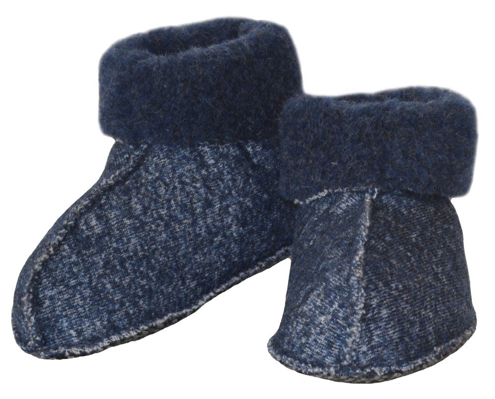 SamWo, Sheep's wool feel-good slippers / foot warmer, unisex, sole with non-slip nubs, 100% sheep's wool Size: 9/10 UK Child
