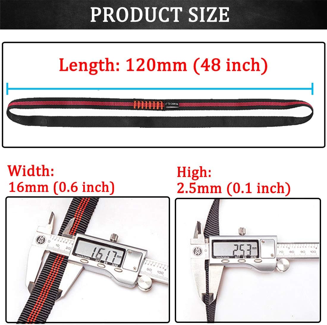 Boaton 48'' Climbing Utility Cord, Nylon Sling Runners, Tree Climbing Gear, Rigging Tool for Tree Work, Rock Climbing, Rescue, Rappelling, Rigging, Hiking, Emergency Gear : Sports & Outdoors