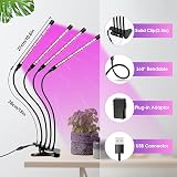 Wolezek Grow Lights 80 LED 4 Head Full Spectrum Plant Light with Clip view 5