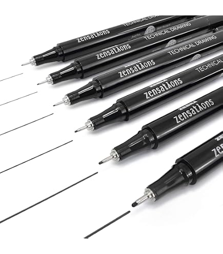 Amazon.com : Zebra Zensations Technical Drawing Fineliner Pens
