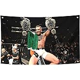 Conor McGregor Boxing Flag Funny Poster Durable Man Cave Wall Flag with Brass Grommets 3x5 Feet Tapestry for College Dorm Room Decor,Outdoor,Bedroom, Parties gifts, travel, filming,events,festivals..