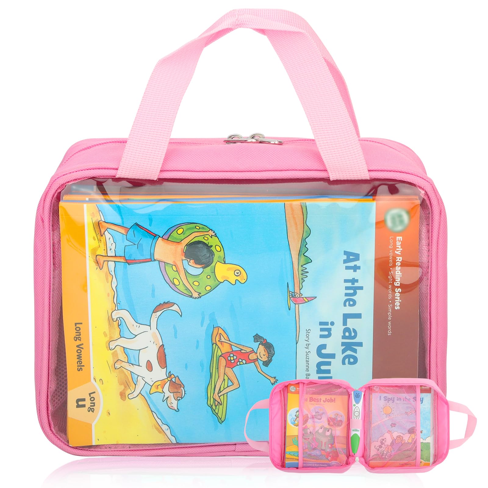 Photo 1 of Carrying Case for Leapfrog LeapReader Reading and Writing System Leapfrog LeapReader,Portable Storage Bag with Handle (Pink)
