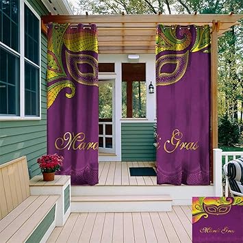 Amazon Com Leinuoyi Mardi Gras Outdoor Curtain Pole Colorful