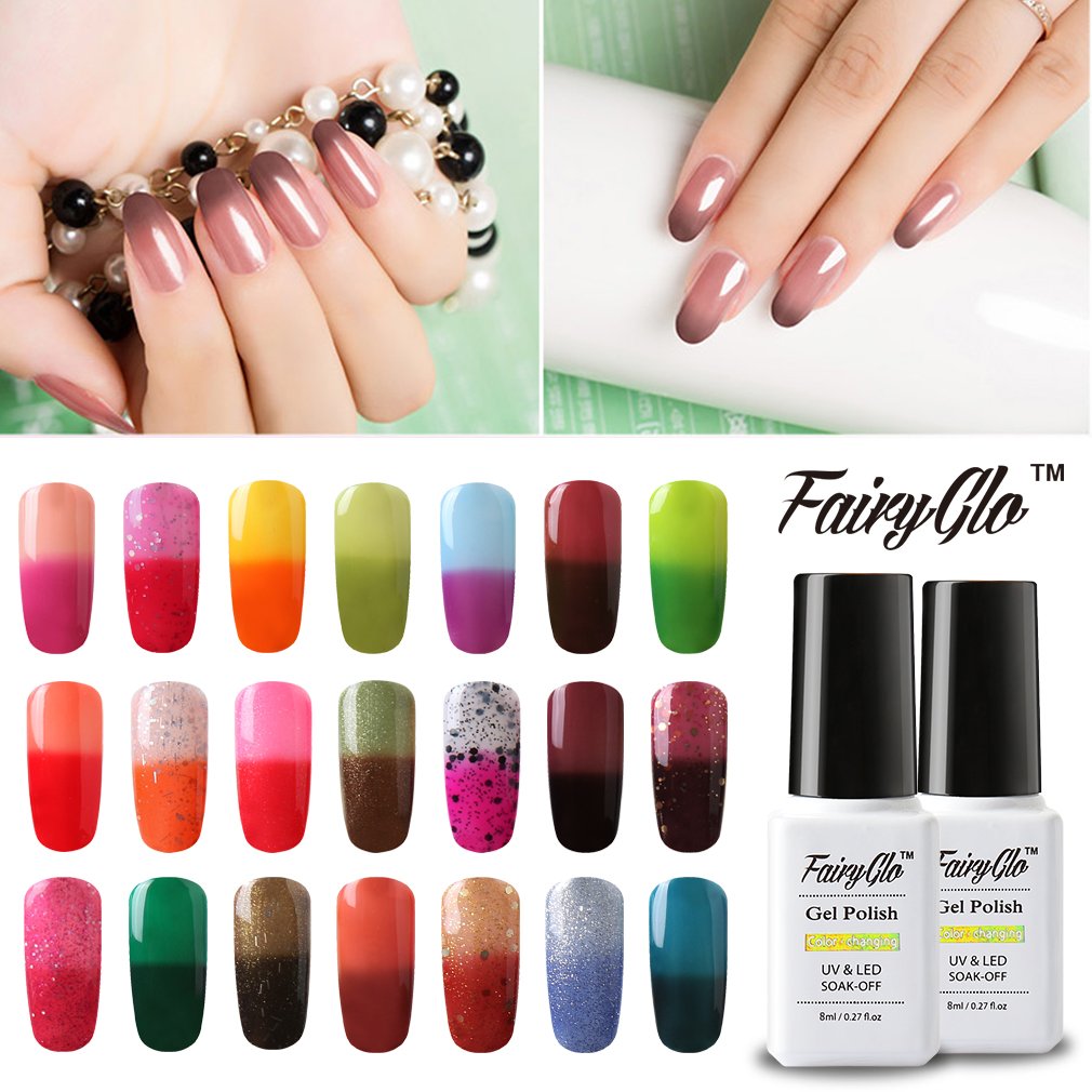 Fairy Glo (Pick Any 3 Colors) Gel Nail Polish Soak Off Thermal Temperature Changing