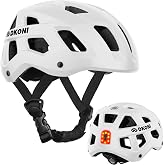 DKONI Bike Helmet with Flashing Rear LED Light, Four Variations Available | Flashing Rear Light Modes, Type‑C Rechargeable, Washable Pads, M‑L Sizes, 7‑Color Options