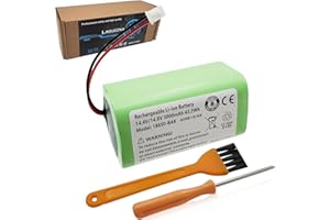 LAQUEENA RVBAT850 Battery Compatible with Shark Ion: RV1001AE R761 R75 R85 RV850 RV1000S RV1000VL RV750_N RV720_N Li-ion Robot Vacuum Cleaners 3.0Ah (Only Fit 2-Prong Connector) 14.8V