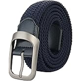 Drizzte Plus Size 43'' to 75'' Mens Elastic Stretch Belts Big and Tall Belt