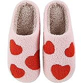 HIPINISS Womens Mens Slippers Retro Memory Foam Cute Cartoon Plush Fluffy Warm Fur Lined slippers Indoor House Home Winter Shoes
