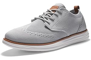 Bruno Marc Men's KnitFlex Craft Mesh Oxfords Sneakers Casual Dress Lace-Up Lightweight Walking Shoes
