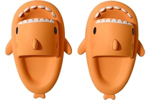 Cysincos Cloud Slides for Women Men, Shark Pillow Slides for Women, House Slippers Shower Shoes Indoor Outdoor Open Toe Sandals, Comfort Lightweight, Thick Sole Non-Slip, Easy to Clean