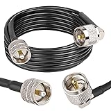 MOOKEERF CB Coax Cable - 15FT RG58 UHF PL-259 Male
