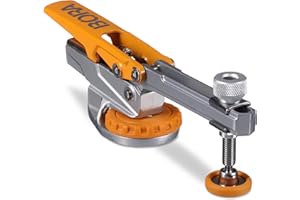 Bora Auto Adjust Hold Down Clamp Fits Standard 5/16-inch T Track - Universal T Slot Toggle Clamp for Woodworking Rotates 360 