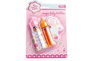 Toysmith My Sweet Baby, Magic Baby Bottle Set, Two Bottles, For Boys & Girls Age 3+