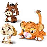 Lion, Warthog, Meerkat Mini Building Blocks Sets, Not Compatible with Lego Animals, 1856 PCS Micro Mini Building Toy Bricks for Adults, Party Favors for Kids Boys Girls 14+