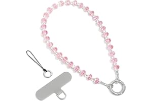 SURPHY Phone Charm, Phone Charms Strap with Tether Tab & Premium Metal Buckle, Cellphone Wrist Strap Chain Beaded Bracelets