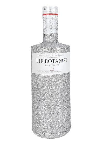 The Botanist Islay Dry Gin 70cl (46% Vol) Bling Bling Glitzerflasche in silber -[Enthält Sulfite]