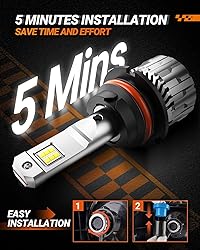 SEALIGHT 9004 Bulbs 38000LM Brighter, 6500K Xeon