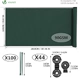 VOUNOT Privacy Netting 1.8x20m Garden Shading Net 75% UV Resistant Green view 2