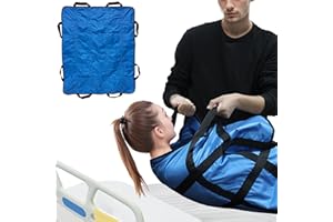 BLHLA Reusable Positioning Bed Pads for Elderly with 8 Handles 48"x40", Washable Transfer Slide Sheets for Moving, Turning, Lifting Patients, Draw Sheets for Hospital Beds, Padded Bed Senior Transfer Helper